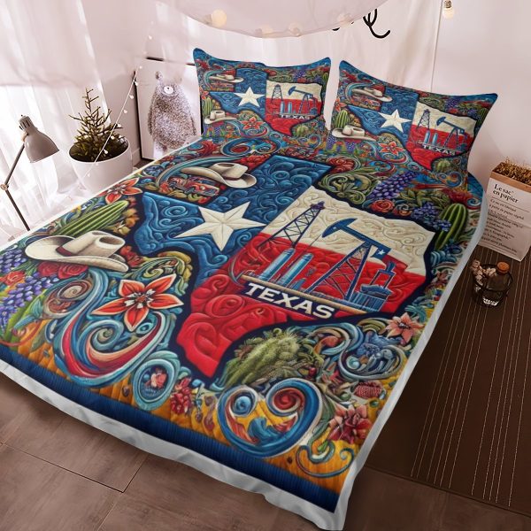 Best Texas Design Bedding Set Quilt TXBQ52