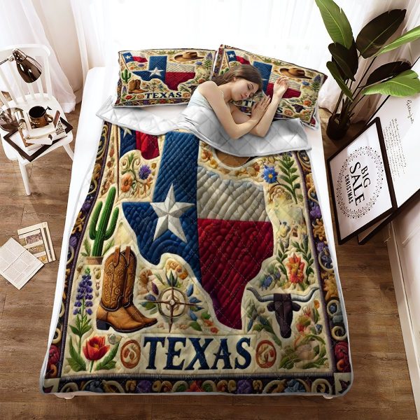 Best Texas Design Bedding Set Quilt TXBQ4 - Image 2