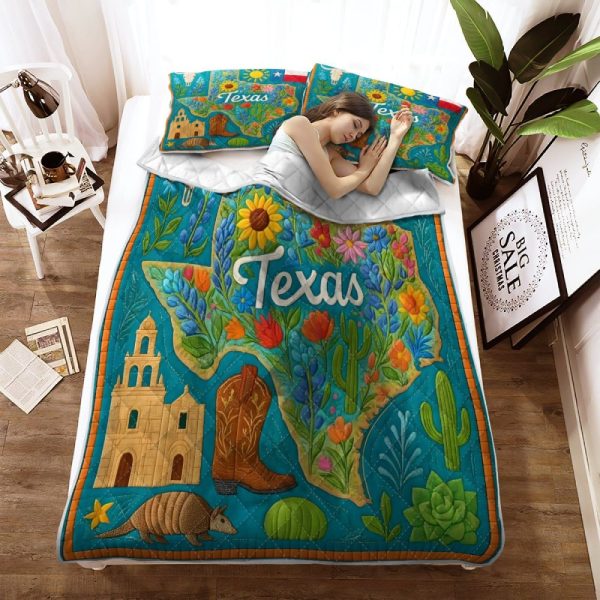 Best Texas Design Bedding Set Quilt TXBQ14 - Image 2