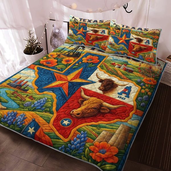 Best Texas Design Bedding Set Quilt TXBQ31