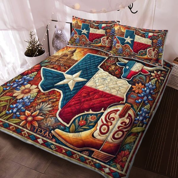 Best Texas Design Bedding Set Quilt TXBQ42