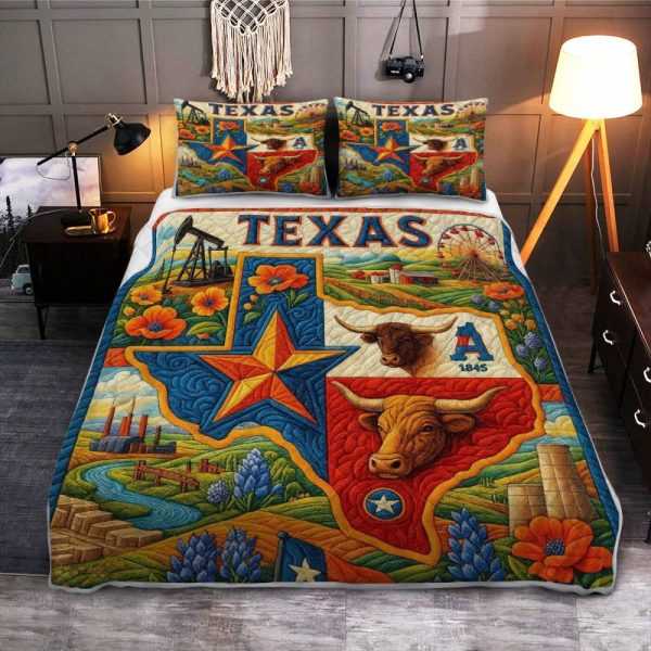 Best Texas Design Bedding Set Quilt TXBQ31 - Image 2