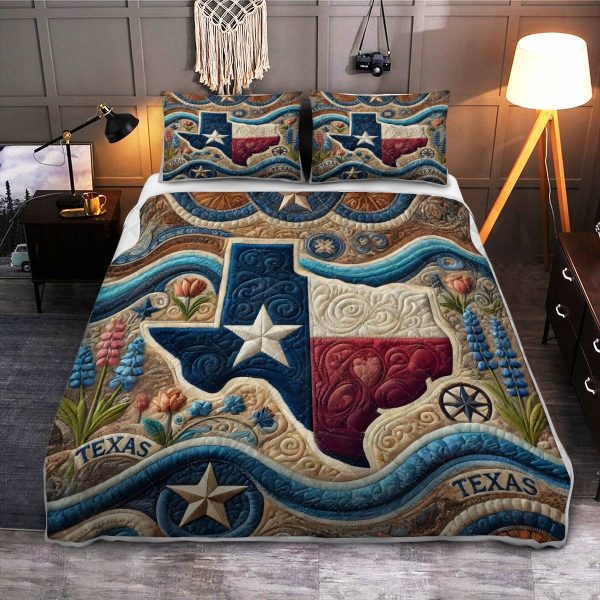 Best Texas Design Bedding Set Quilt Blanket Duvet Cover TXBQ10 - Image 3