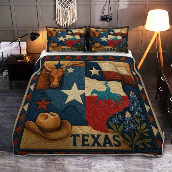 Best Texas Design Bedding Set Quilt TXBQ33 - Image 2