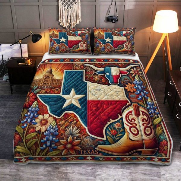 Best Texas Design Bedding Set Quilt TXBQ42 - Image 2