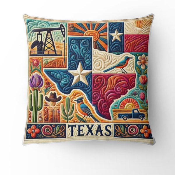 Best Texas Design Throw Pillow Decorative pillow cover PL17