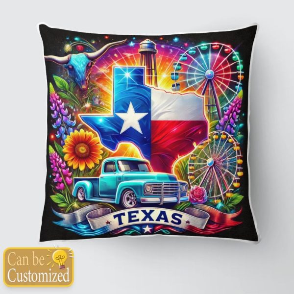 Best Texas Design Throw Pillow Decorative pillow cover PL27