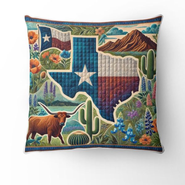 Best Texas Design Throw Pillow Decorative pillow cover PL03