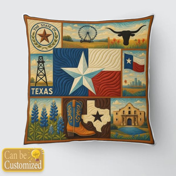Best Texas Design Throw Pillow Decorative pillow cover PL58