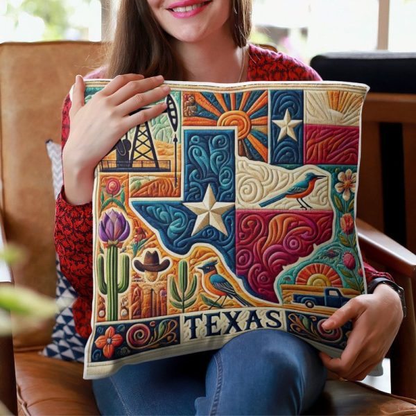 Best Texas Design Throw Pillow Decorative pillow cover PL17 - Image 4