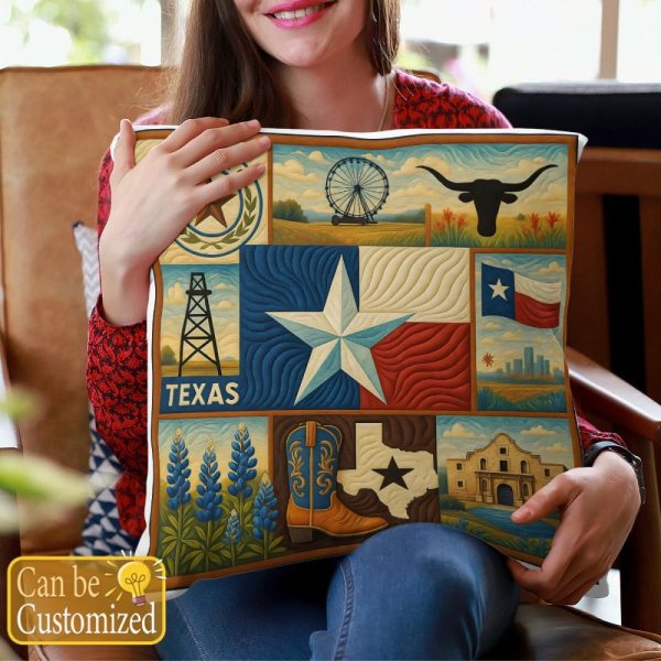 Best Texas Design Throw Pillow Decorative pillow cover PL58 - Image 4