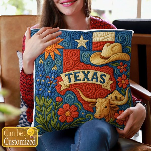 Best Texas Design Throw Pillow Decorative pillow cover PL61 - Image 4