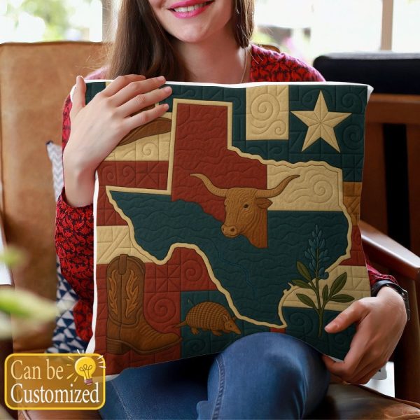 Best Texas Design Throw Pillow Decorative pillow cover PL28 - Image 4