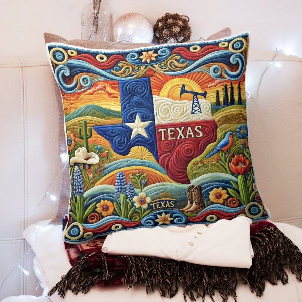 Best Texas Design Throw Pillow Decorative pillow cover PL75 - Image 3