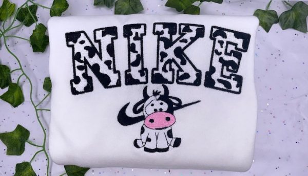 Nike X Cow Embroidered Sweatshirt - TerraBell Designs
