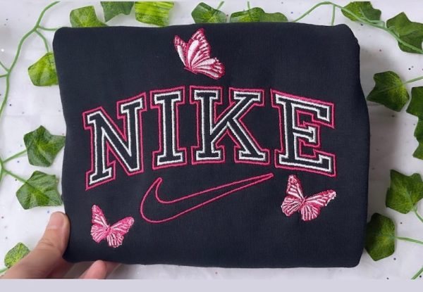 Nike X Butterfly Embroidered Crewneck - TerraBell Designs