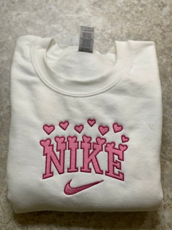 Nike X Hearts Embroidered Sweatshirt - TerraBell Designs