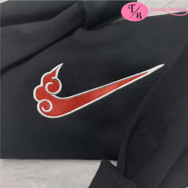Akatsuki Nike Embroidered Sweatshirt Naruto Anime - TerraBell Designs