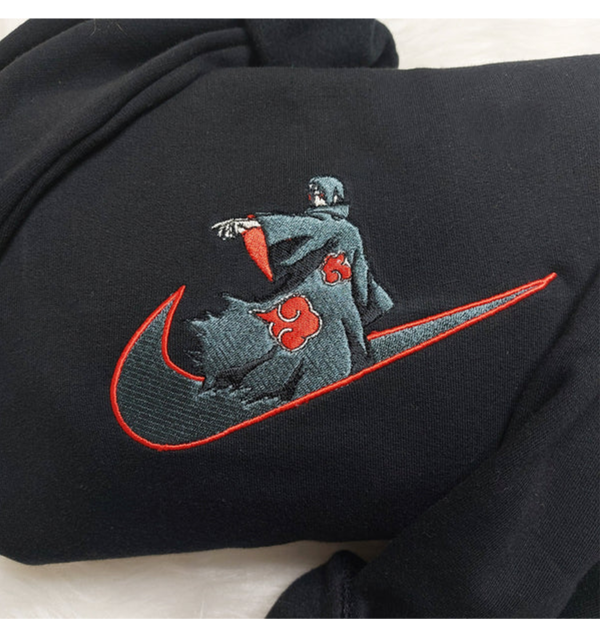Itachi Nike Embroidered Sweatshirt Naruto Shippuden - TerraBell Designs