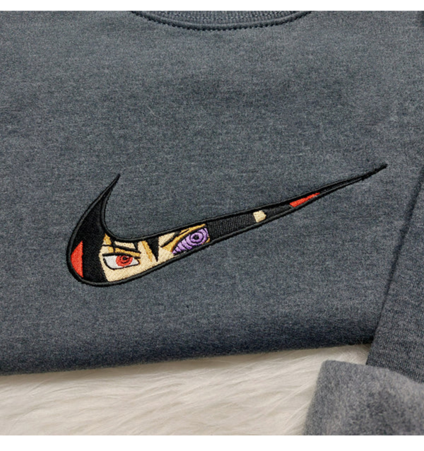Nike Uchiha Sasuke Inspired Ninja Anime Embroidered Sweatshirt - TerraBell Designs