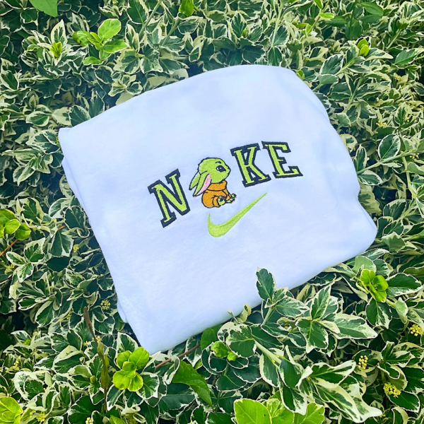 Vintage Baby Yoda Nike Embroidered Sweatshirt - TerraBell Designs