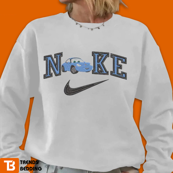Vintage Swoosh Car Sally X Nike Embroidered Sweatshirt - TerraBell Designs