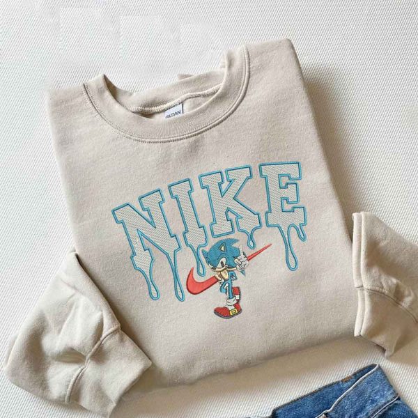 Nike Sonic The Hedgehog Embroidered Sweatshirt - TerraBell Designs