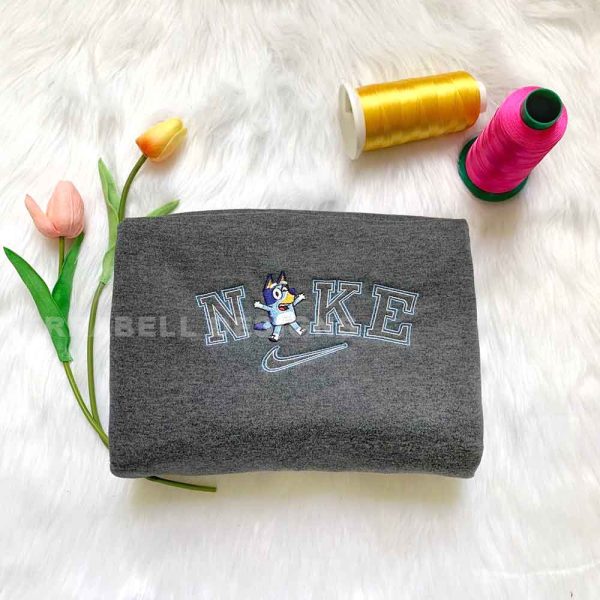 Nike Cute Bluey Embroidered Sweatshirt - TerraBell Designs