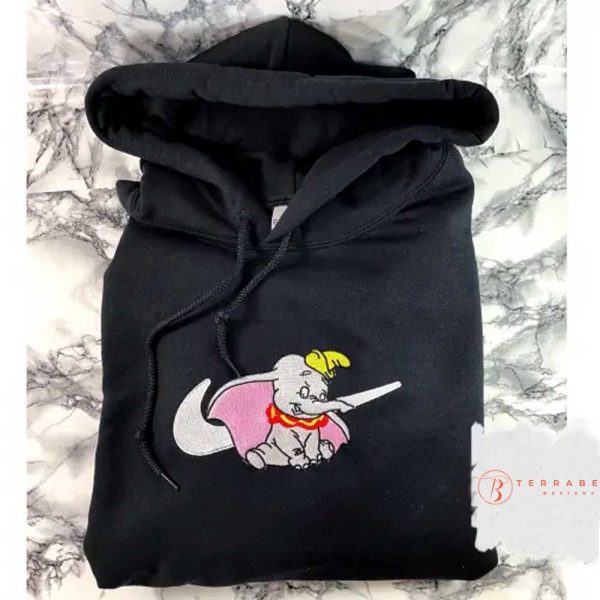 Nike Inspired Dumbo Embroidered Hoodie - TerraBell Designs