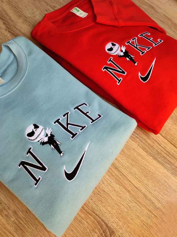 Halloween Movie Character Nike And Jack Embroidered Sweatshirt - TerraBell Designs