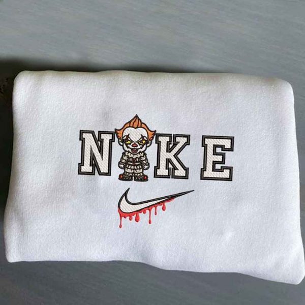 Nike Horror Character Pennywise Embroidered Sweatshirt - TerraBell Designs