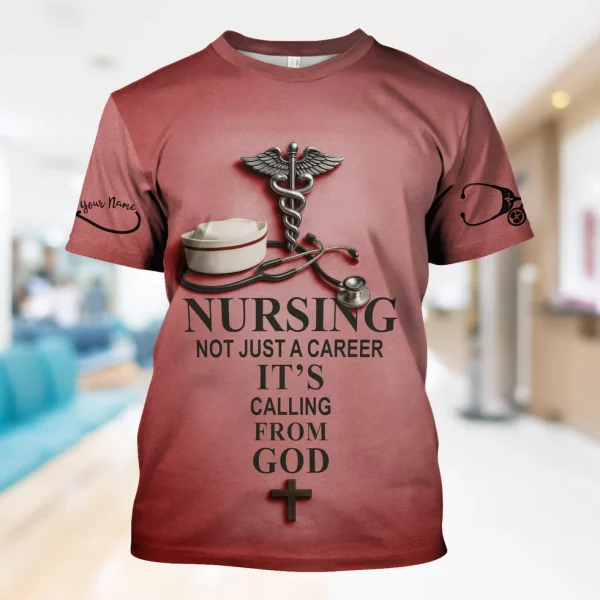 Christian Nurse Shirt - Nursing Is a Calling from God - Available in Multiple Colors - Gift for Women RN CNA LPN - Image 6
