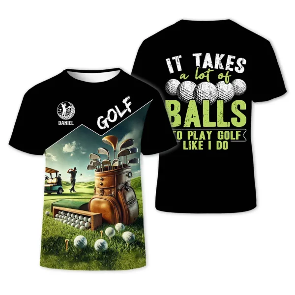It Takes A Lot Of Balls To Play Golf Like I Do, Custom Golf Shirt, Funny Golf Polos, Unique Gift For Golfer - Image 4