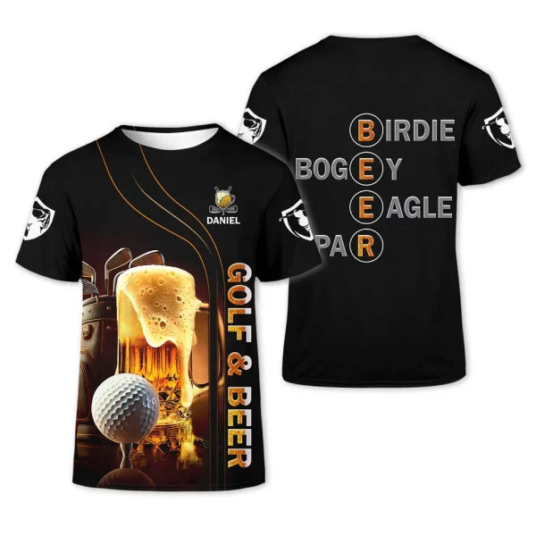 Golf And Beer Custom Men's Funny Graphic Golf Hoodie - Image 5