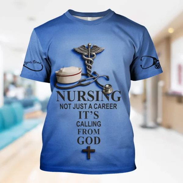 Christian Nurse Shirt - Nursing Is a Calling from God - Available in Multiple Colors - Gift for Women RN CNA LPN - Image 5