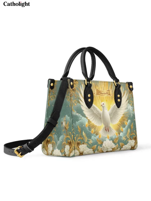 Grace of the Holy Spirit Personalized Leather Bag - Image 4