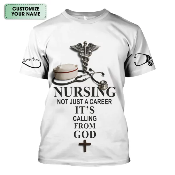 Christian Nurse Shirt - Nursing Is a Calling from God - Available in Multiple Colors - Gift for Women RN CNA LPN - Image 3