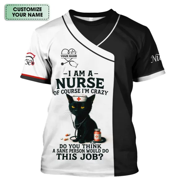 Personalized Funny Nurse T-Shirt - Gift Ideas for Nurses - Women’s CNA Shirts With Custom Name