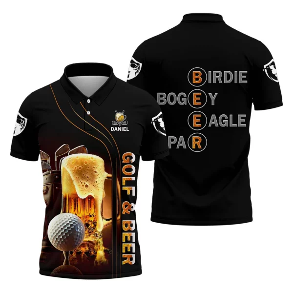 Golf And Beer Custom Men's Funny Graphic Golf Hoodie - Image 6
