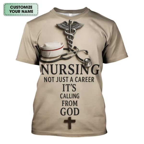 Christian Nurse Shirt - Nursing Is a Calling from God - Gift for Women RN CNA LPN - Image 4