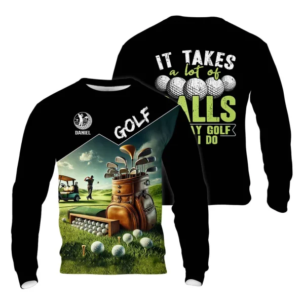 It Takes A Lot Of Balls To Play Golf Like I Do, Custom Golf Shirt, Funny Golf Polos, Unique Gift For Golfer - Image 6