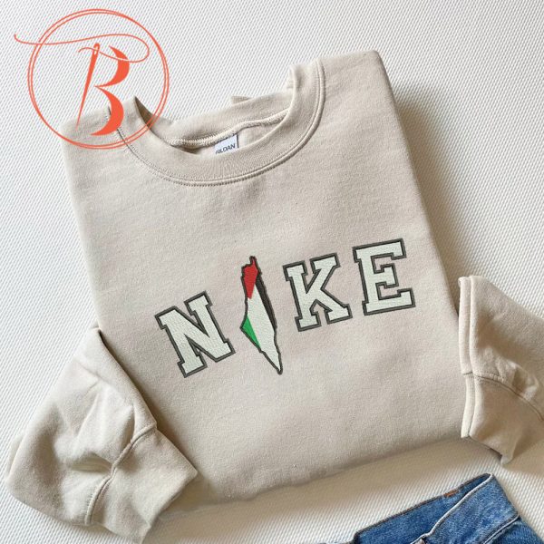 Embroidered Nike Palestine Sweatshirt - TerraBell Designs