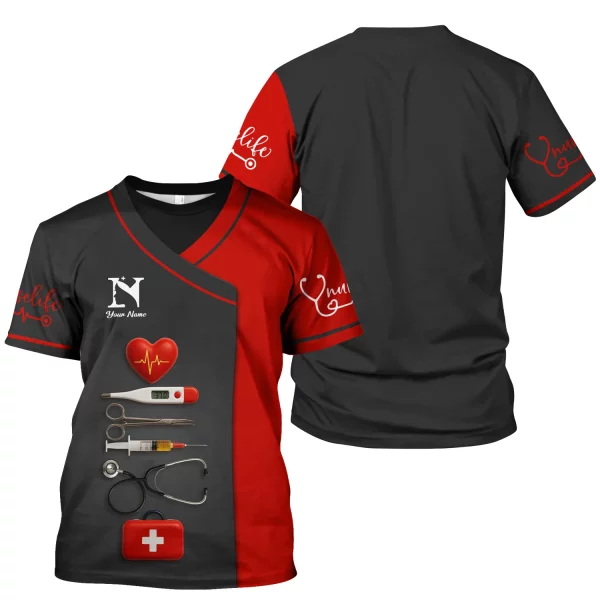 Personalized Nurse Shirt - Nursing Graphic Tees for Women - Gifts For Healthcare Workers - Image 3