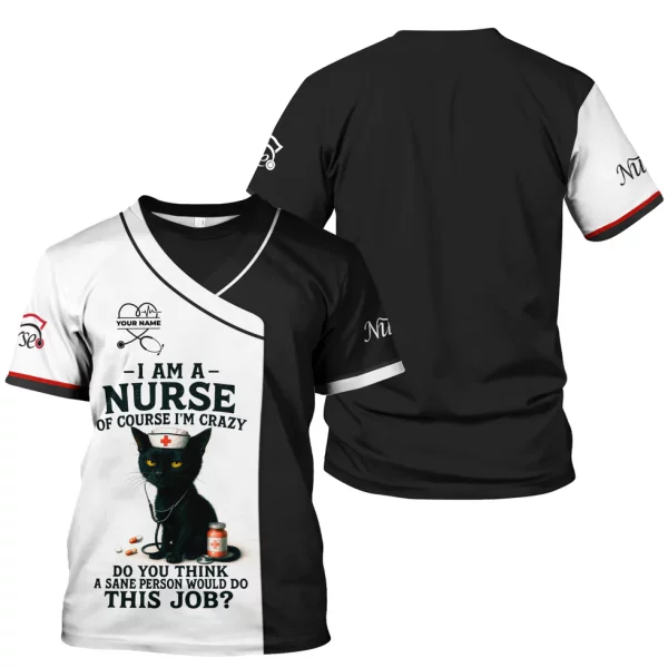 Personalized Funny Nurse T-Shirt - Gift Ideas for Nurses - Women’s CNA Shirts With Custom Name - Image 12