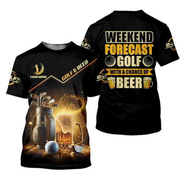 Golf And Beer Custom Men's Golf Polo Shirt, Beer Golf Shirt, Gift For Golfers - Image 2
