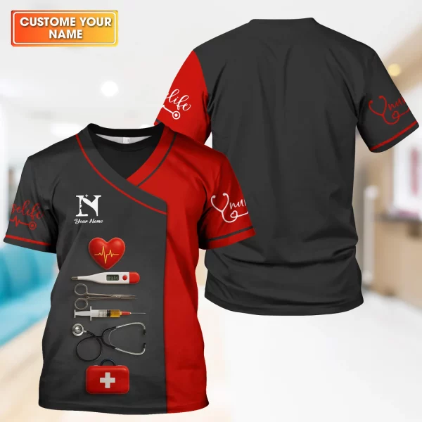 Personalized Nurse Shirt - Nursing Graphic Tees for Women - Gifts For Healthcare Workers