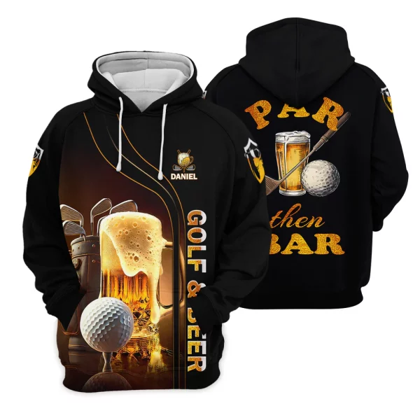 Par Then Bar Golf And Beer Custom Funny Golf Polo Shirt, Dad Golf Gifts - Image 5