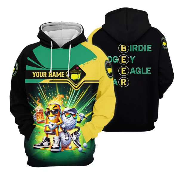 Par Eagle Birdie Bogey Golf & Beer Custom Men's Golf Polo Shirt, Master Tournament Shirt, Funny Golf Polos - Image 5