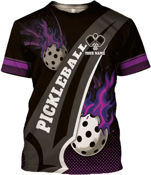 Personalized 3D Pickleball Shirts for Men, Pickle Ball Jersey Shirt Short Sleeve, Pickleball Shirt Gifts for Grandpa - Image 3