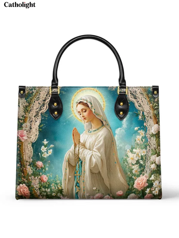 Lady Of Lourdes Leather Bag